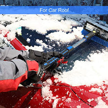 Load image into Gallery viewer, SEG Direct 39&quot; Extendable Snow Brush with Squeegee Ice Scraper Telescoping Foam Grip for Car Truck SUV MPV Light Weight Anti-Freeze Extreme Durability Black and Blue
