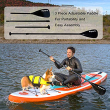 Load image into Gallery viewer, Ksports Inflatable Stand Up Paddle Board Orange 10.6ftⅹ32inⅹ6in, Quality SUP Accessories, Backpack, Waterproof Phone Bag. Wide Stance, Non-Slip Deck, Straps 6xD Rings for Superior Paddling Experience

