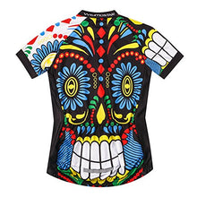 Load image into Gallery viewer, Men's Cycling Jersey Short Sleeve Biking Shirts Bike Clothing Bicycle Jacket with Pockets Black White Skull Size XXL
