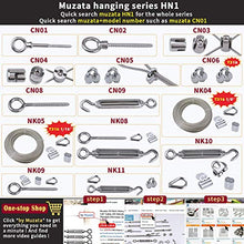 Load image into Gallery viewer, Muzata 5Pack M4 Turnbuckle Hook and Eye T304 Stainless Steel for Cable Railing Wire Rope Hardware Kit Tension Heavy Duty Hanging Sun Shade Sail String Light CN09
