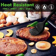 Load image into Gallery viewer, HOTEC Basting Brushes Silicone Heat Resistant Pastry Brushes Spread Oil Butter Sauce Marinades for BBQ Grill Barbecue Baking Kitchen Cooking BPA Free Dishwasher Safe (Black 2)
