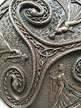 Load image into Gallery viewer, Gifts &amp; Decor Pagan Wiccan Tripple Goddess Triskele Serpent Wall Plaque Maiden Mother Crone
