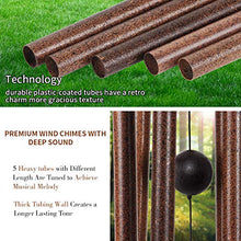 Load image into Gallery viewer, Epartswide Wind Chimes,Star Wind Chimes for Outside with 5 Hollow Aluminum Tubes, Rustic Wind Chime Hanging Decor for Garden Patio Yard
