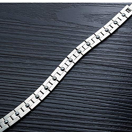 Load image into Gallery viewer, Feraco Magnetic Bracelets for Men Arthritis Pain Relief Sleek Titanium Stainless Steel Magnetic Therapy Bracelet with Removal Tool