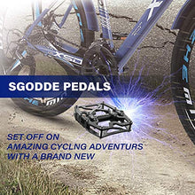 Load image into Gallery viewer, Mountain Bike Pedals Bicycle Pedal, SGODDE Bike Pedal Bicycle Platform Flat Pedals Cycling Ultra Sealed Bearing Aluminum Alloy Pedal for Road Mountain BMX MTB 9/16"(with Wrench and Shims)
