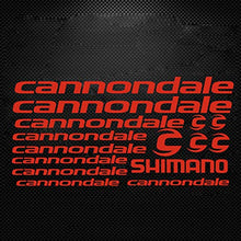 Load image into Gallery viewer, Cannondale Bicycle Frame Sticker Shimano Fox MTB DH Cycling Road Ride Decals Racing Bike Frame Cut Sticker Vinyl DIY Made in USA
