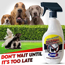 Load image into Gallery viewer, ZORBX Quick Action Odor Remover Bundle - Includes Unscented Multipurpose Odor Remover Value Pack (2Oz +16Oz +32Oz) &amp; Skunk Odor Remover Spray (24 Oz)
