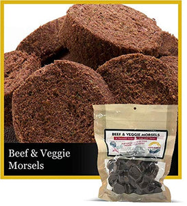 Fresh Is Best Freeze Dried Raw Beef & Veggie Morsels, Made in The USA, Natural, Healthy Dog & Cat Treats