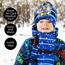 Load image into Gallery viewer, Nickelodeon Toddler Winter Hat, Scarf and Kids Gloves, Paw Patrol Baby Beanie for Boys 4-7, Blue Mittens, Mittens Ages 2-4
