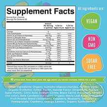 Load image into Gallery viewer, Kids Vitamins | Sugar Free | 2 Month Supply | Kids Multivitamin Gummies Made with Organic Ingredients | Multivitamin for Kids Gummy for Immune Support | Vegan | Non-GMO | Gluten Free | 60 Count
