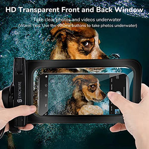 Syncwire Waterproof Phone Pouch [2-Pack] - Universal IPX8 Waterproof Phone Case Dry Bag with Lanyard Compatible with iPhone 13/12/11 Pro XS MAX XR X 8 7 6 Plus Samsung S22 S20 and More Up to 7 Inches