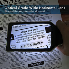 Load image into Gallery viewer, 3X Large Magnifying Glass with [10 Anti-Glare &amp; Fully Dimmable LEDs]-Evenly Lit Viewing Area-Illuminated Lighted Magnifier for Reading Small Fonts, Low Vision Seniors, Macular Degeneration, Inspection

