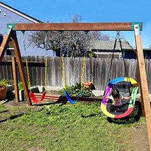 Load image into Gallery viewer, BETOOLL 2400 lb Capacity Heavy Duty Swing Hangers for Wooden Sets Playground Porch Indoor Outdoor &amp; Hanging Snap Hooks Green (2pcs)
