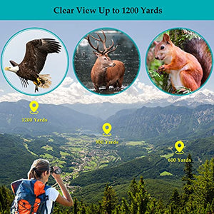 12x56 HD Monocular Telescope with Smartphone Adapter, Upgraded Tripod, Hand Strap - High Power Monocular with Clear Low Light Vision for Star Watching - Lightweight Monocular for Bird Watching Hunting