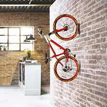 Load image into Gallery viewer, Wall Mount Bike Rack Dirza Bicycle Hanger Vertical Bike Storage System for Garage Indoor Shed - Heavy Duty Holds up to 65lbs - Easily Hang/Detach with Screws Pack of 2 Black
