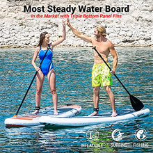 Load image into Gallery viewer, SereneLife Inflatable Stand Up Paddle Board (6 Inches Thick) with Premium SUP Accessories &amp; Carry Bag | Wide Stance, Bottom Fin for Paddling, Surf Control, Non-Slip Deck | Youth &amp; Adult Standing Boat
