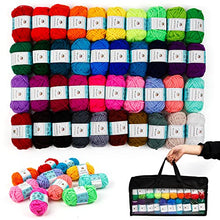 Load image into Gallery viewer, Inscraft 40 Pcs Crochet Yarn Kit, 1600 Yards 40 Colors Acrylic Yarn Skeins, Yarn for Crocheting &amp; Knitting, Gift for Beginners and Adults

