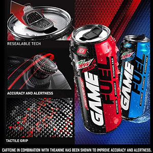 Mountain Dew Game Fuel, Charged Berry Blast, 16 Fl Oz. Cans (12 Pack)