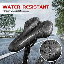 Load image into Gallery viewer, Comfortable Bike Seat Men Woman, Mountain Bicycle Saddle Padded Gel Comfort Road Exercise Bikes Cushion Waterproof Shock Absorbing Pain Relief Breathable - grey
