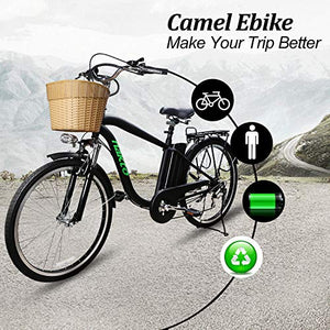 Nakto 250W Shimano 6-Speed Gear Electric Bicycle with 36V10Ah Lithium Battery