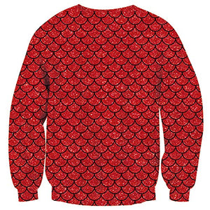 Goodstoworld Tacky Ugly Christmas Sweater Hip Hop Sweatshirts Juniors Girls Boys Jumper 3D Sex Bra Printing Shirts Xmas Holiday Tacky Hoodie for Women Men Size Red XXL