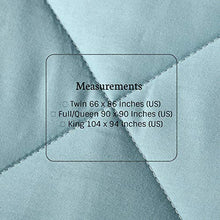 Load image into Gallery viewer, LEISURELY COLLECTION All Season 100% Cotton Quilted Comforter Soft Breathable Fluffy (Miami Blue, Full/Queen)
