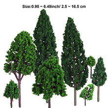 Load image into Gallery viewer, Bememo 22 Pieces Model Trees 1.18 - 6.29 inch Mixed Model Tree Train Trees Railroad Scenery Diorama Tree Architecture Trees for DIY Scenery Landscape, Natural Green
