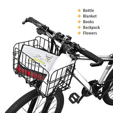 Load image into Gallery viewer, HOMEE Folding Rear Bike Basket - Wire Mesh Detachable Front Bag, Handlebar Basket Rear Hanging Bicycle Bag Cargo Rack for Mountain Bike Accessories Storage Frame 1 Pack Gift for Father's Day
