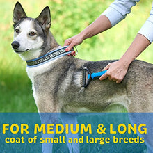 Load image into Gallery viewer, Pet Grooming Tool - 2 Sided Undercoat Rake for Cats &amp; Dogs - Safe Dematting Comb for Easy Mats &amp; Tangles Removing - No More Nasty Shedding and Flying Hair
