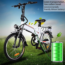 Load image into Gallery viewer, Aceshin 20" Folding Electric Bike with 36V 250W Removable Large Capacity Lithium-Ion Battery, 7 Speed Gear and Three Working Modes Electric Bicycle (White)
