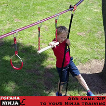 Load image into Gallery viewer, Fofana Ninja Slider Slackline Pulley - Zip Along Your Ninja Course with The Most Fun New Accessory for Your Ninja Warrior Obstacle Course for Kids - Patents Pending
