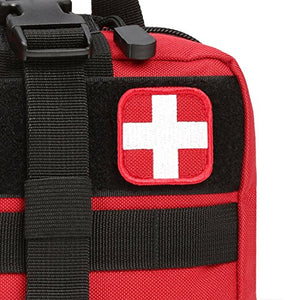Orca Tactical MOLLE Rip-Away EMT Medical First Aid Pouch (Bag Only) (Red)