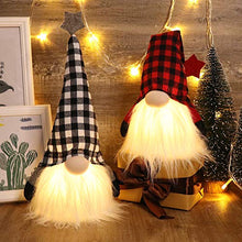 Load image into Gallery viewer, S-DEAL Christmas Gnome Plush Scandinavian Light Tomte Buffalo Nordic Figurine Swedish Yule Santa Holiday Decorations Winter Table Ornament, 12 Inches Tall Set of 2

