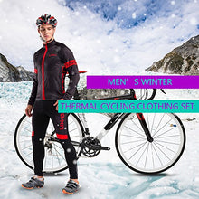 Load image into Gallery viewer, Lixada Men's Cycling Jersey Suit Winter Thermal Fleece Long Sleeve Mountain Bike Road Bicycle Shirt with 3D Tights Padded Pants
