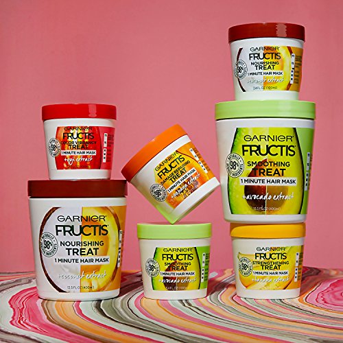 Load image into Gallery viewer, Garnier Fructis Strengthening Treat 1 Minute Hair Mask with Banana Extract, 3.4 Ounce