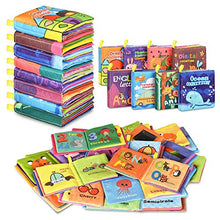 Load image into Gallery viewer, Baby Bath Books,Nontoxic Fabric Soft Baby Cloth Books,Early Education Toys,Waterproof Baby Books for Toddler, Infants Perfect Shower Toys,Kids Bath Toys Birthday Gift(Pack of 8)
