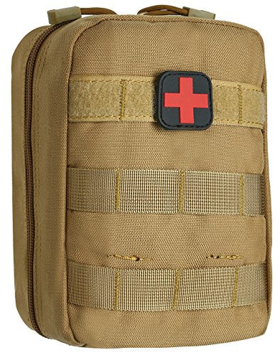 ArcEnCiel Tactical MOLLE EMT Medical First Aid IFAK Blowout Utility Pouch (Brown)