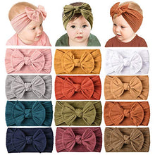 Load image into Gallery viewer, 12 Pack Baby Nylon Headbands Hairbands Hair Bow Elastics Handmade Hair Accessories for Baby Girls Newborn Infant Toddlers Kids
