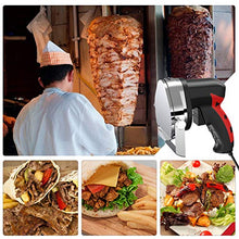 Load image into Gallery viewer, CARIHOME Electric Kebab Knife, Professional Turkish Kebab Knife, 80W Stainless Steel Slicer Machine For Cutting , Adjustable Thickness, Ideal for Cold Cuts, Hard Cheese, Vegetables &amp; Bread (AMZ003KIN0176-a)
