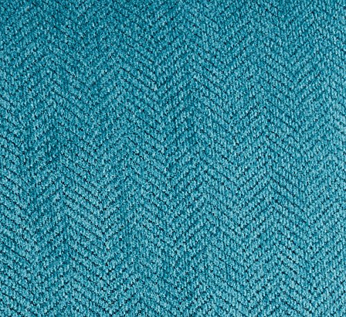Load image into Gallery viewer, Roundhill Furniture Pisano Teal Blue Fabric Armless Contemporary Accent Chair with Kidney Pillow, Single