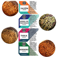 Load image into Gallery viewer, Global Spice Collection Gift Set - Nummy Nibbles World Traveler 4-Pack Herb, Spice &amp; Seasoning Blends - No Salt, No Sugar, Whole30 Approved, Vegan , Keto, Paleo
