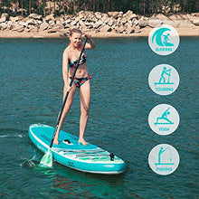 Load image into Gallery viewer, FEATH-R-LITE Inflatable Stand Up Paddle Board 10&#39;5&#39;&#39;x33&#39;&#39;x6&#39;&#39; Ultra-Light (18.9lbs) ISUP with Paddleboard Accessories,Fins,Adjustable Paddle, Pump,Backpack, Leash, Waterproof Phone Bag
