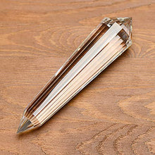 Load image into Gallery viewer, DingSheng Natural Clear Quartz 12 Sided Or 24 Sided Phantom Crystal Wand Point Vogel Wand Inspired Spiritual Reiki Healing and Free Pouch (2.7inches 24 Sided Quartz Wand)
