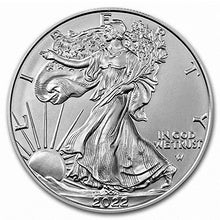 Load image into Gallery viewer, 2022 American Silver Eagle .999 Fine Silver with Our Certificate of Authenticity Dollar Uncirculated US Mint
