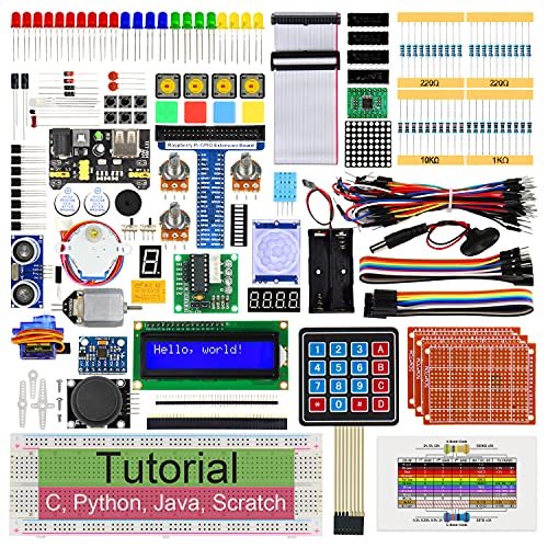 Freenove Ultimate Starter Kit for Raspberry Pi 4 B 3 B+ 400, 561-Page Detailed Tutorials, Python C Java Scratch Code, 223 Items, 72 Projects, Solderless Breadboard