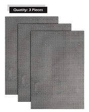 Load image into Gallery viewer, Pllieay 3 Pieces Big Size Mesh Plastic Canvas Sheets for Embroidery, Acrylic Yarn Crafting, Knit and Crochet Projects, 6 Count (19.6 X 13 Inch, Black)
