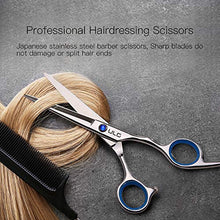 Load image into Gallery viewer, Hair Cutting Scissors Shears Professional Barber ULG 6.5 inch Hairdressing Regular Scissor Salon Razor Edge Hair Cutting Shear Japanese Stainless Steel with Detachable Finger Inserts
