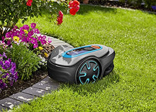 Load image into Gallery viewer, GARDENA SILENO Minimo - Fully automatic robotic lawnmower with Bluetooth App, quietest in the market, boundary wire included, for lawns up to 2700 sq. ft, Gray
