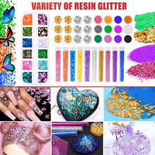 Load image into Gallery viewer, Resin Decoration Accessories Kit, Thrilez Resin Jewelry Making Supplies Kit with Dried Flowers, Resin Glitter Sequin, Mica Powder, Resin Foil Flakes and Epoxy Resin Fillers for Resin Crafts Beginners
