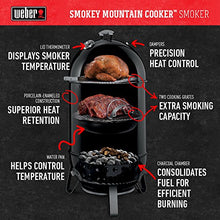 Load image into Gallery viewer, Weber 18-inch Smokey Mountain Cooker, Charcoal Smoker

